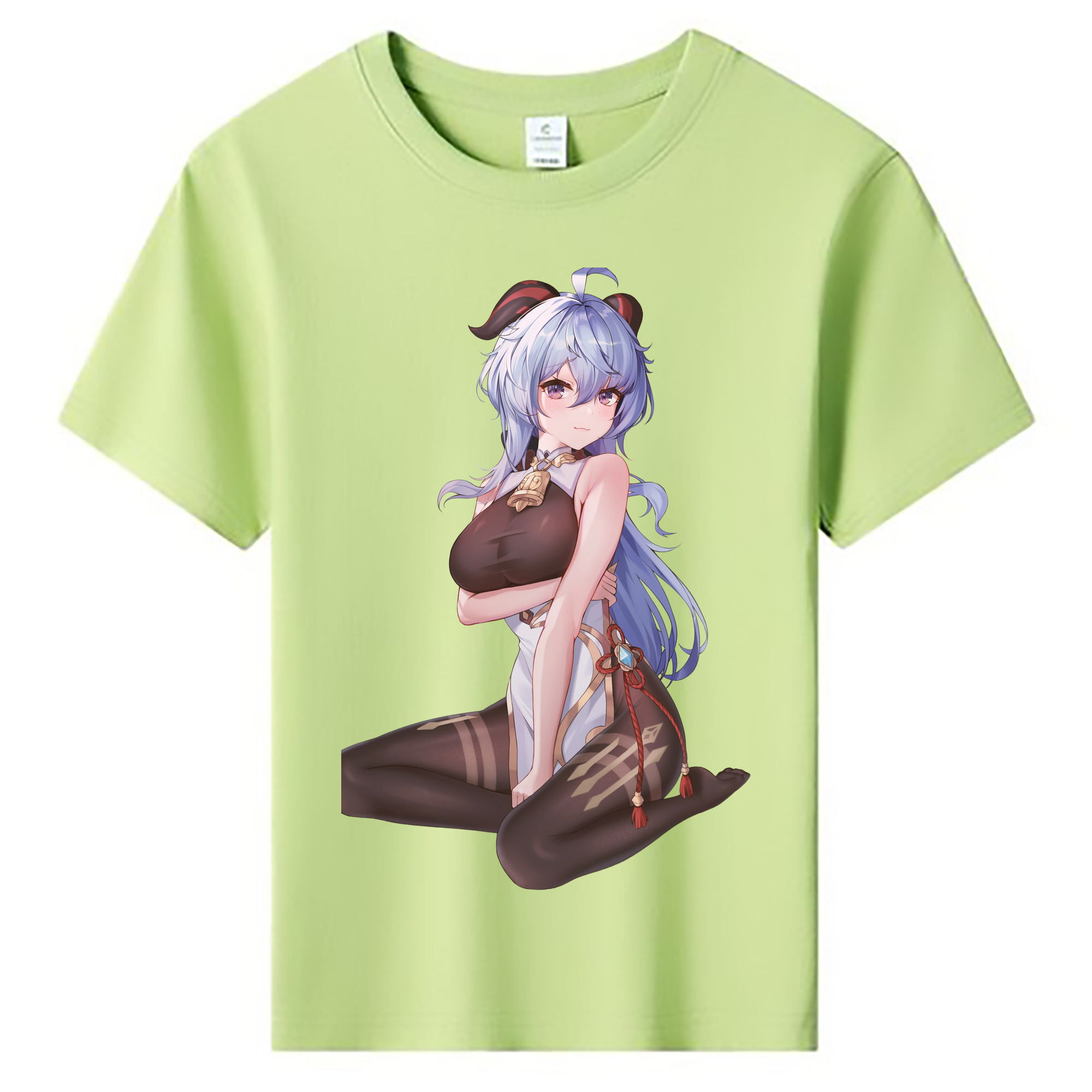 げんし神 甘雨 かんう genshin Ganyu 綿100％キッズTシャツ（フロントプリント）